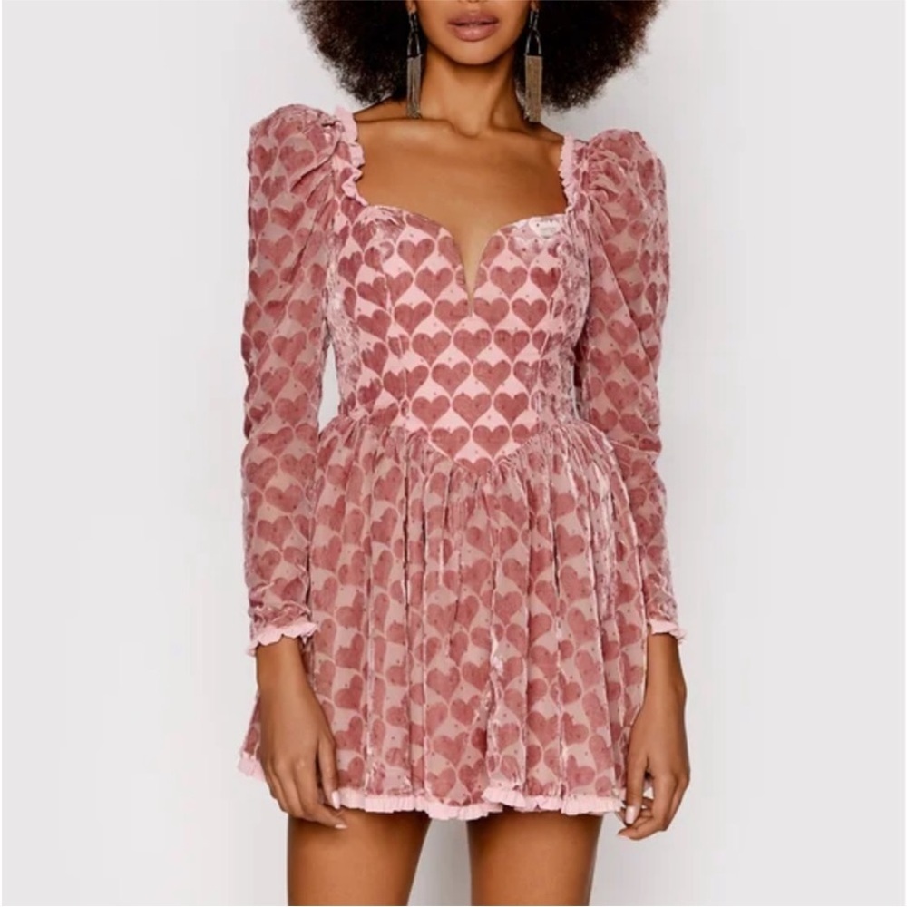 For Love And Lemons Theresa Velvet Mini Dress